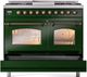 Ilve® Nostalgie II Series 40" Emerald Green Pro Style Dual Fuel Range-4