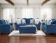 Affordable Furniture 7700 Velour Navy Cocktail Ottoman-1