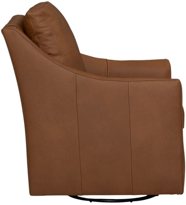 Bassett® Furniture Customizable Sloan Leather Slope Arm Swivel Chair-2
