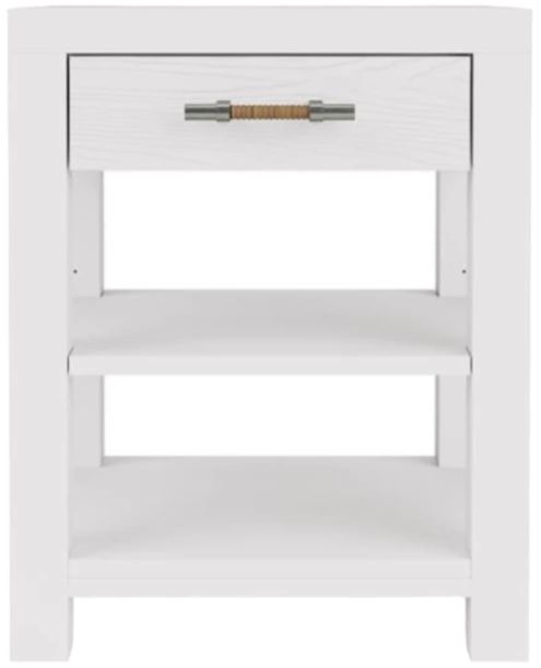 Riverside Furniture Rosalie White Caps 1-Drawer Nightstand-2