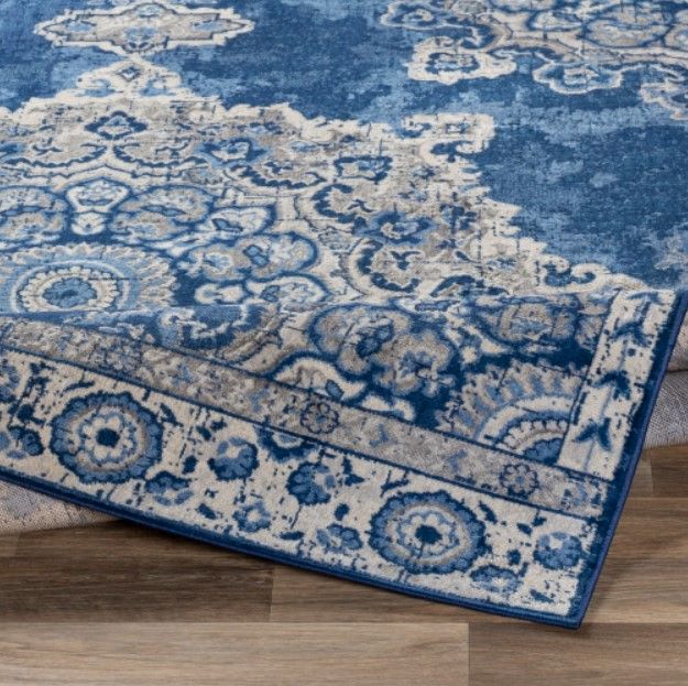 Surya Monaco Denim/Silver Gray 4'x6' Area Rug-3