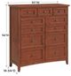 Whittier Wood® Furniture McKenzie Glazed Antique Cherry 11-Drawer Chest-1
