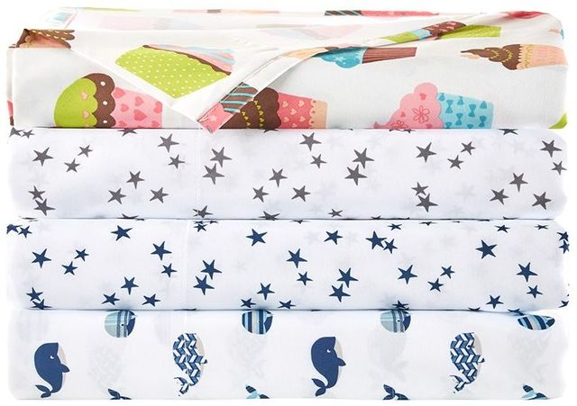 Olliix by Mi Zone Grey Twin Printed Sheet Set-2
