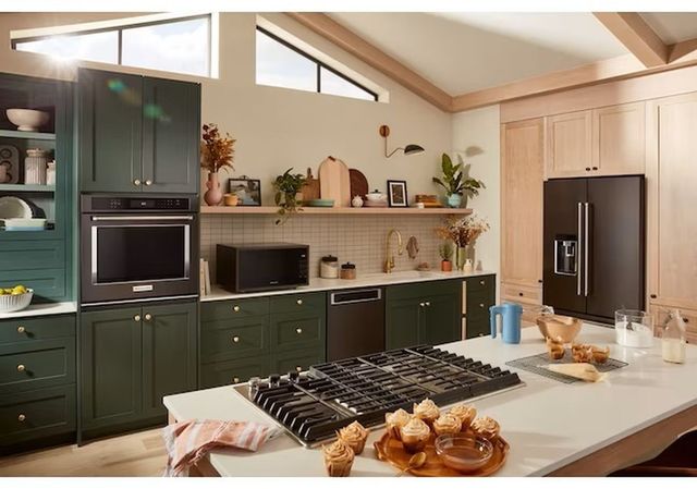 KitchenAid® 1.6 Cu. Ft. Black Stainless Steel with PrintShield™ Finish Countertop Microwave-1