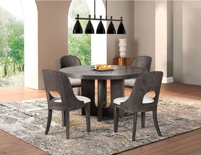 Furniture of America® Sterling West 5-Piece Ash Gray Dining Table Set-1