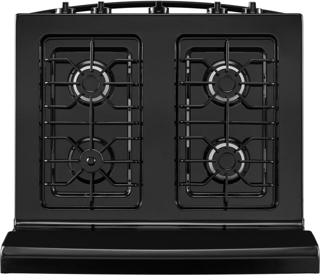 Amana® 30" Black Freestanding Gas Range with Easy Clean Glass Door-2