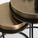 Crestview Collection Hudson 2-Piece Gold Nesting Table Set with Black Base-2