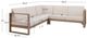 Linon Brinley Beige/Natural Brown Eucalyptus/Fabric Outdoor Sectional-2