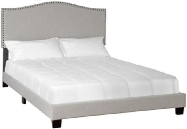 Bernards Darcy Beige Upholstered King Panel Bed-0