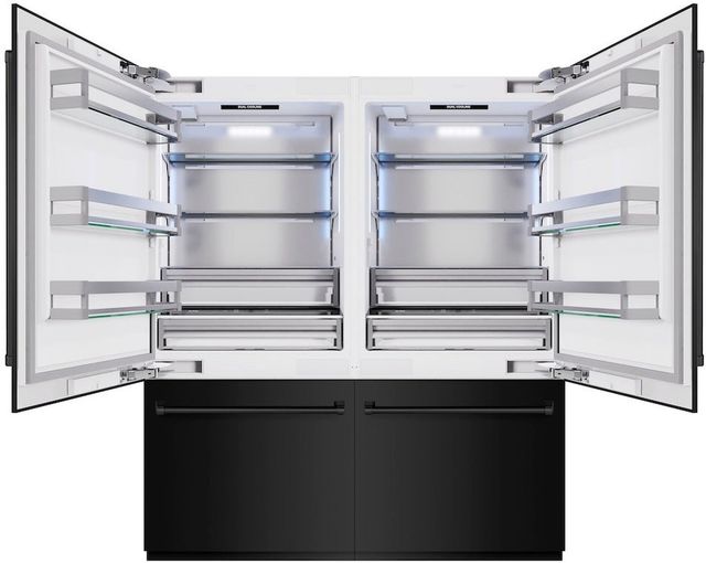 ZLINE 72" 39.6 Cu. Ft. Black Stainless Steel Built-In French Door Refrigerator with Water Dispensers and Ice Makers-2