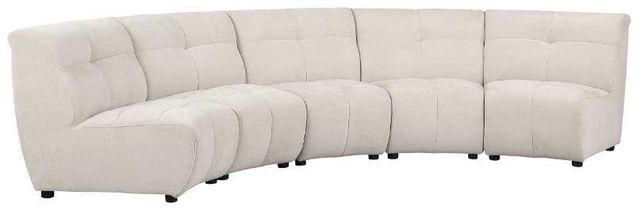 Coaster® Charlotte 5-Piece Ivory Upholstered Curved Modular Sectional Sofa