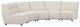 Coaster® Charlotte 5-Piece Ivory Upholstered Curved Modular Sectional Sofa-0