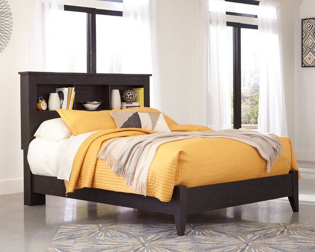 Signature Design by Ashley® Reylow Dark Brown Queen Bookcase Bed-3