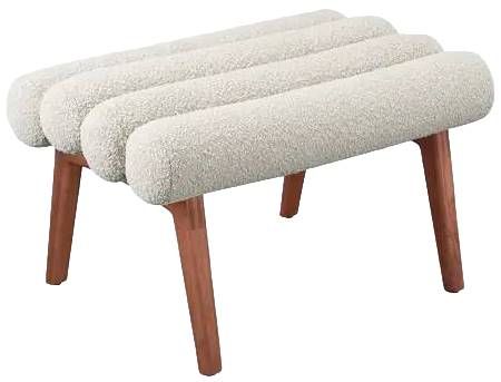 Moe's Home Collection Arlo Off White Accent Stool-0