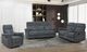 Mazin Furniture Everett Ellesmere Grey Manual Reclining Glider Chair-2