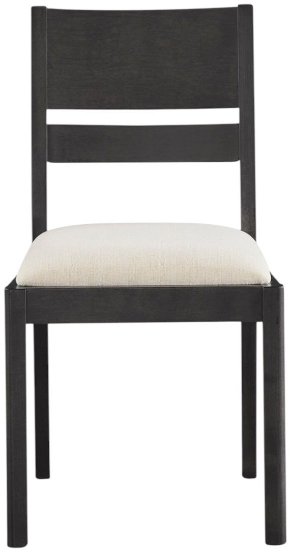 Bassett® Furniture Origins Spence Carbon Dining Chair with Nomad Cream Upholstered Seat-1