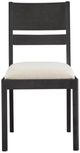 Bassett® Furniture Origins Spence Carbon Dining Chair with Nomad Cream Upholstered Seat-1