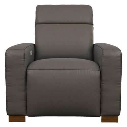 La-Z-Boy® Acadia Shitake Leather Power Reclining Chair with Headrest-1