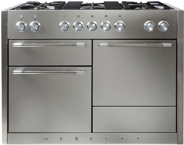 AGA™ Mercury 48" Stainless Steel Pro Style Dual Fuel Range-0