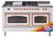 Ilve® Nostalgie II Noblesse 60'' Custom RAL Color Pro Style Dual Fuel Range with Copper Trim-0
