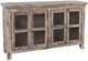 Jofran Inc. Rustic Shores Gray Wash 4-Door Low Accent Cabinet-0