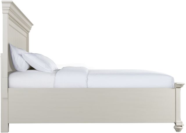 Elements International Slater Antique White King Platform Storage Bed-2