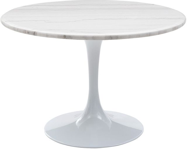 Steve Silver Co. Colfax 5-Piece White Base/White Marble Top Dining Set-1