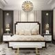 Michael Amini® Belmont Place Espresso California King Upholstered Panel Bed-1
