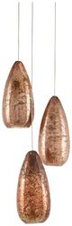 Currey & Company Rame Multi-Drop Copper/Painted Silver Pendant Lighting-0