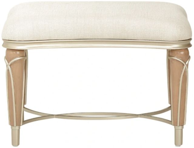 Michael Amini® Villa Cherie Beige/Caramel Ottoman-1