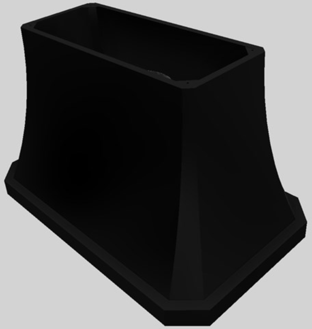 Vent-A-Hood® Designer Series 48" Black Island Range Hood-3
