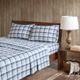 Olliix by Woolrich Blue Plaid California King Flannel Cotton Sheet Set-5