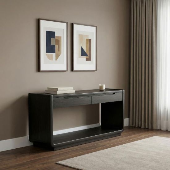 Coaster® Leandro Burnished Black Console Table-1