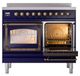 Ilve® Nostalgie II Noblesse 40'' Midnight Blue Pro Style Induction Range with Burnished Trim-4