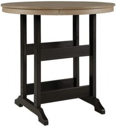Signature Design by Ashley® Fairen Trail Driftwood Outdoor Bar Table with Black Base