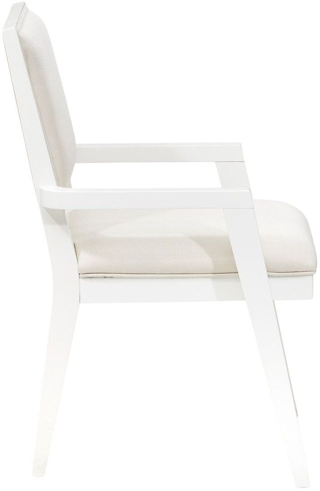Michael Amini® Palm Gate Cloud White Dining Arm Chair-3