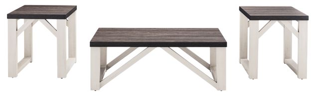 Signature Design by Ashley® Dorrinson 3-Piece Brown Occasional Table with Antique White Set-1
