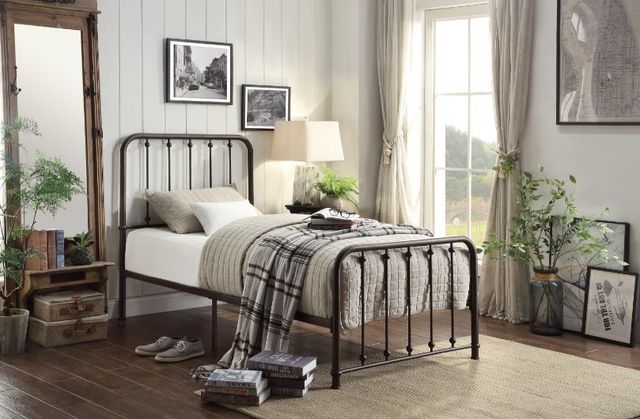 Homelegance® Larkspur Dark Bronze Twin Platform Bed-1