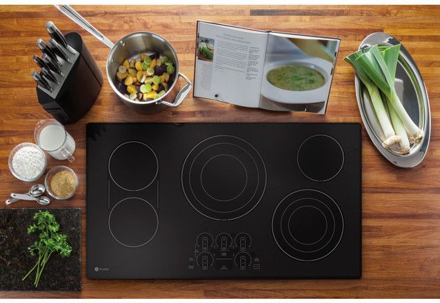 GE Profile™ 36" Black Built-In Electric Cooktop-4