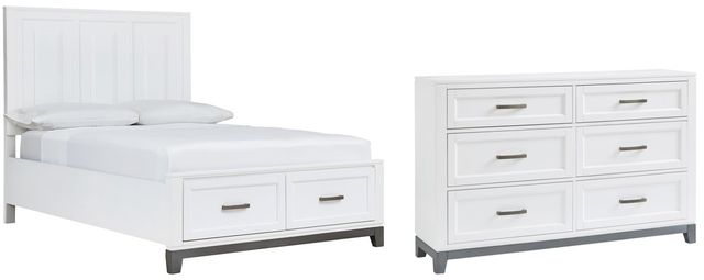 Benchcraft® Brynburg 2-Piece White Full Panel Bed Set-0
