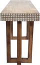 A & B Home Simbu Brown Hand Carved Apron Console Table-4