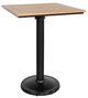 CabanaCoast® Customizable Skye Aluminum/Wooden 32" Outdoor Square Pedestal Bar Table-0