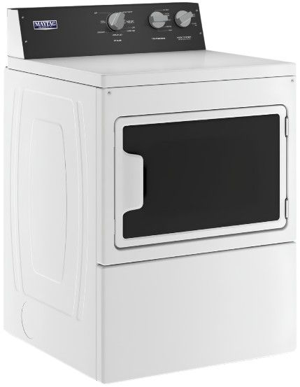 Maytag® 7.4 Cu. Ft. White Commercial-Grade Front Load Gas Dryer-2