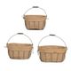 A & B Home 3-Piece Beige Baskets with Canvas Cloth Set-0