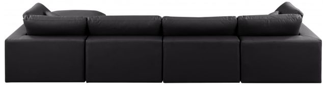 Meridian Furniture Comfy 5-Piece Black Vegan Leather Sectional -3