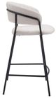 Zuo® Modern Josephine 2-Piece Black/Cream Counter Stool Set-2