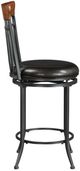 Homelegance® Ira Black/Dark Brown Counter Swivel Chair-3