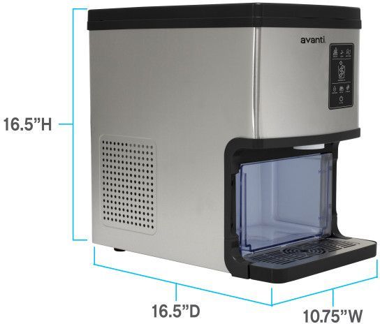Avanti® 11” 33 lb. Stainless Steel Ice Maker-3