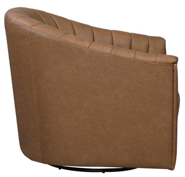 Homelegance® Boulevard Brown Swivel Chair-3