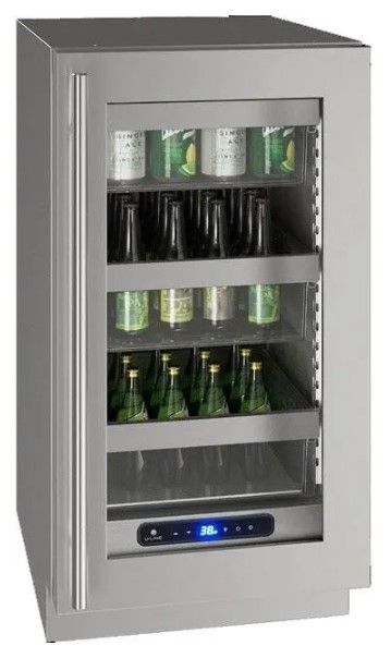 U-Line® Stainless Steel 18" Undercounter Refrigerator-0